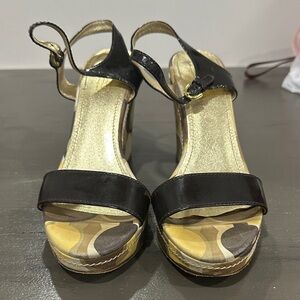 Coach Black and Gold Women's Sandals